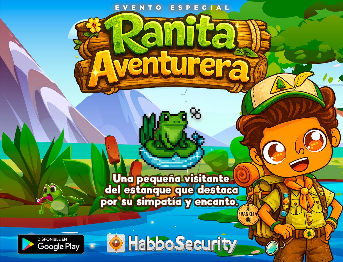 ESHabboSecurity's tweet photo. 📣¡Participa en nuestro Evento Especial de Julio y adquiere nuestra Placa Extra: "Ranita Aventurera"! 🐸🎒 Durante todo el mes podrás acceder a un divertido juego especial con el que podrás conseguir esta insignia. ✨ Asimismo, ¡los más destacados del Ranking Mensual obtendrán recompensas especiales! 🙌 ¡Te esperamos en @ESHabbo!💚 

➕🖱️ Más información en nuestra web: https://t.co/8Fq34JoEyt