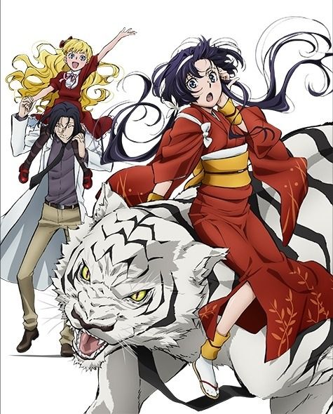 nvhound's tweet photo. sometimes I remember that this official bsd art made by bones with mori elise kyouka and atsushi exists https://t.co/l91o9rOTn6