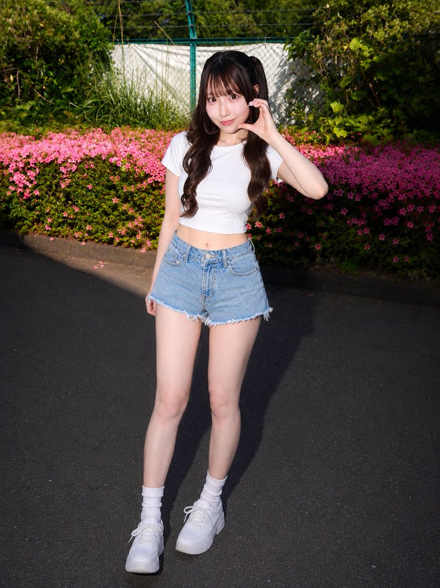 AILAB24XX's tweet photo. 🌸
1枚目　元画像
2枚目　デニムショーパン
3枚目　ミニスカポリス
4枚目　ナース(丈短め)

皆さん1枚目を除いて
2、3、4枚目のどれが好きですか？

個人的には二枚目がリアリティーあって
グッとくる
3、4枚目は△▽感が強くて
思ったより好きじゃない https://t.co/fTeEDAgrVo