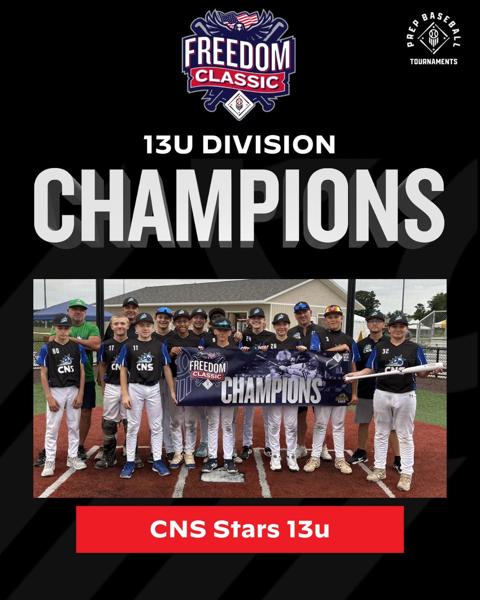 LumberYardNY's tweet photo. 🏆 Congratulations to our 13u Freedom Classic champs, CNS Stars 13u!!!

@PrepBaseballNY | @PBTourney 
#NYFreedomClassic https://t.co/caG7Rtfutq