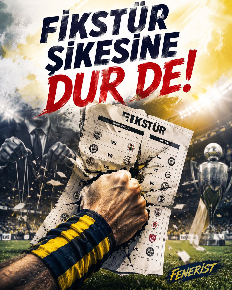 Feneristcom's tweet photo. FİKSTÜR ŞİKESİNE DUR DE!

Her sezon yapılan fikstür oyunlarına bu sene izin verme, şampiyonluğu sezon başlamadan fikstür çekiminde kaybetme! https://t.co/2LczRGvm6h