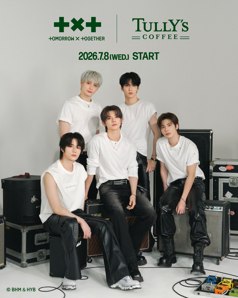 Tullys_jp's tweet photo. ／
TOMORROW X TOGETHER との
コラボレーション、本日スタート🎉
＼

韓国トレンドを取り入れたドリンクやフード、PPULBATUデザインの限定アイテムが登場。

TOMORROW X TOGETHERの希望や輝きが、タリーズでの一杯と空間に広がる、今だけの特別なコラボレーション✨

タリーズへのお越しを心よりお待ちしております🤭

#TXT #TOMORROW_X_TOGETHER #タリーズコラボ
＠TXT_bighit_jp
