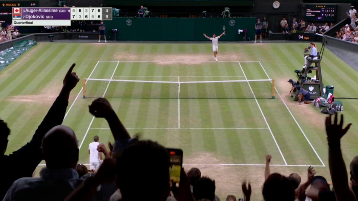 fonsequism's tweet photo. O Rei está vivo, longa vida ao Rei Novak Djokovic!!!

Gigante vitória do sérvio após 5 horas de batalha!

E olha que falaram que ele cansa com 4,5h de jogo, pq ele está muito velho...

Pra derrotar uma lenda TEM QUE TER CULHÃO pra GIRAR A FACA no bode véio quando ele dá chance. https://t.co/ol3jDbaxuW