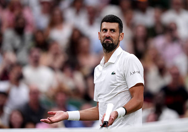 TheTennisLetter's tweet photo. Jannik Sinner and Novak Djokovic will face each other in the Wimbledon semifinals.

Jannik leads the head-to-head 6-5.

H was on a 5-match win streak before Novak snapped it in Australia earlier this year.

Jannik won their last meeting on grass in the 2025 Wimbledon semifinal in straight sets.

The world No. 1 and defending champ vs. The 7-time champ.

Who wins?

🇮🇹🇷🇸