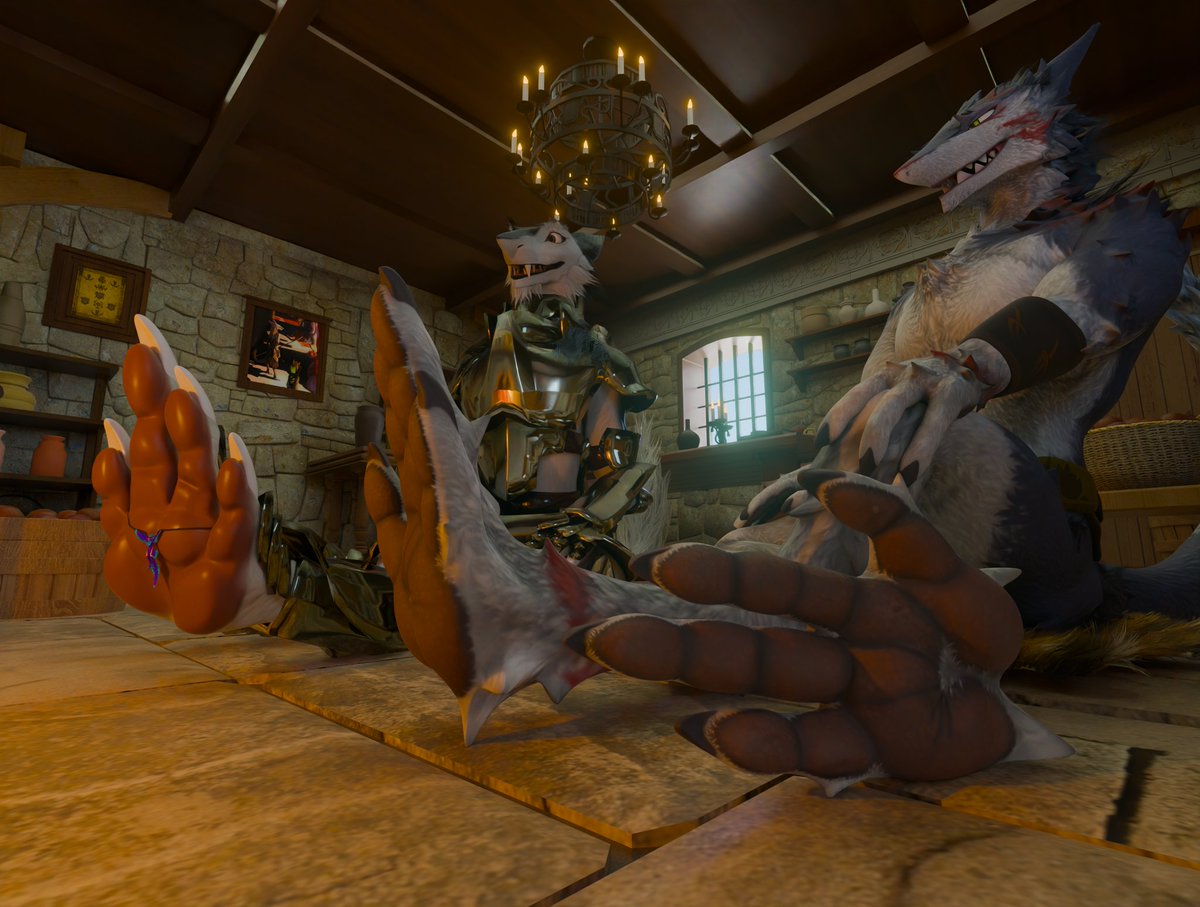 Niviru_Tenrra's tweet photo. Two comrades-in-arms baking his cheesy cheese beans on the fireplace

Sergal models
By @ZealotDKD 
And @Kreic3D respectively

alt angle in a bit https://t.co/YSSpr5AKgl