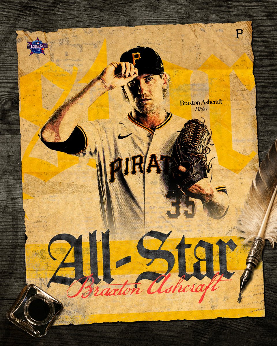 Pirates's tweet photo. All-Star Ashcraft has a nice ring to it. 🔔

Congrats to Braxton on being named a 2026 MLB All-Star! https://t.co/AazD5keNjb