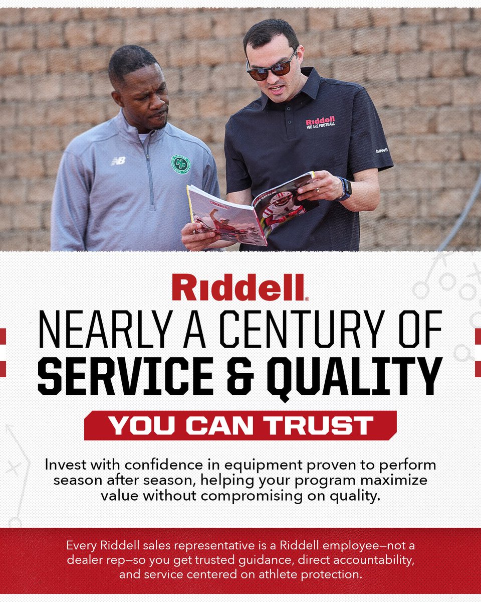 RiddellSports's tweet photo. The team behind your team. 🤝 https://t.co/U4rJen64oa