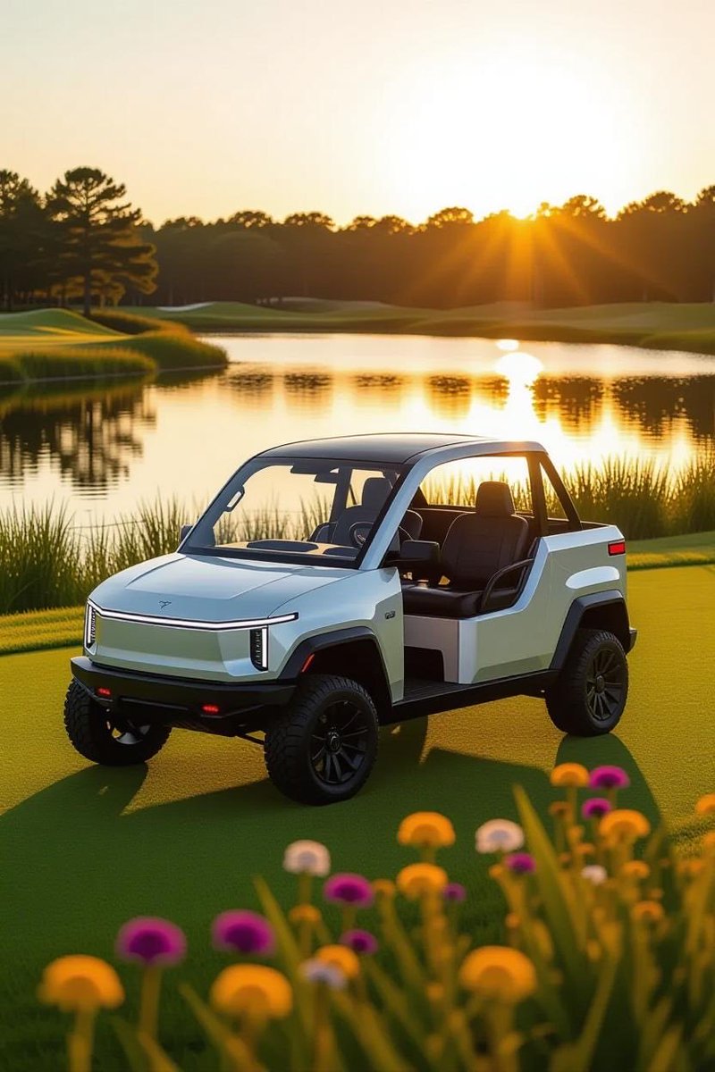 Soderqu6's tweet photo. Tesla Golf cart… https://t.co/p6xq3thsQQ