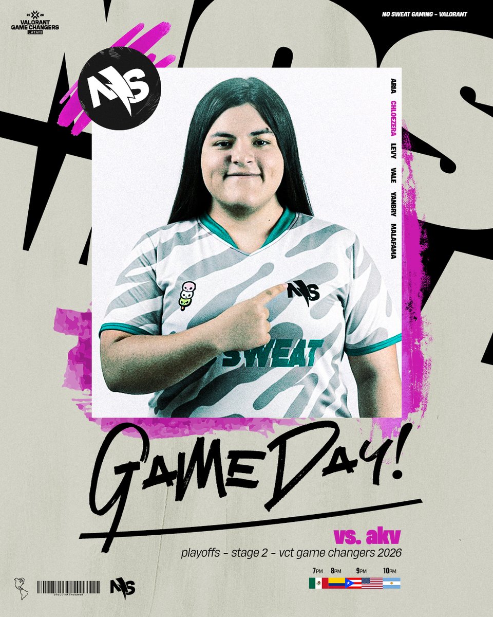ggnosweat's tweet photo. WINNER FINALS BABYYYY ☝👀🍿 #VCTGameChangers #LasNenas⚡🌺
📺: https://t.co/cqVGssFErq https://t.co/aSlBii1V9m