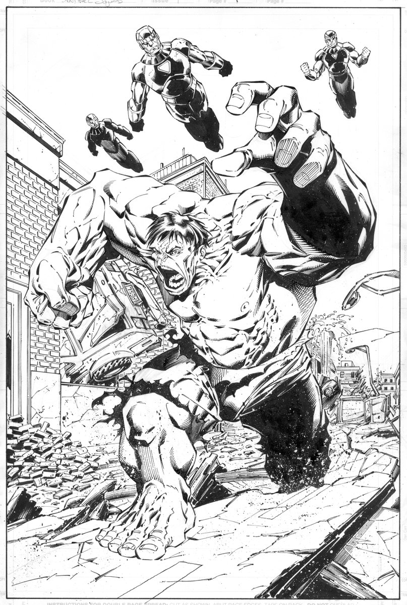 aaronlopresti's tweet photo. More blasts from the past. #MarvelComics used this image of #TheHulk from my #SentinelSquad series for a variety of things. Stellar inks by @NormRapmund https://t.co/r9Xzo5Cghp