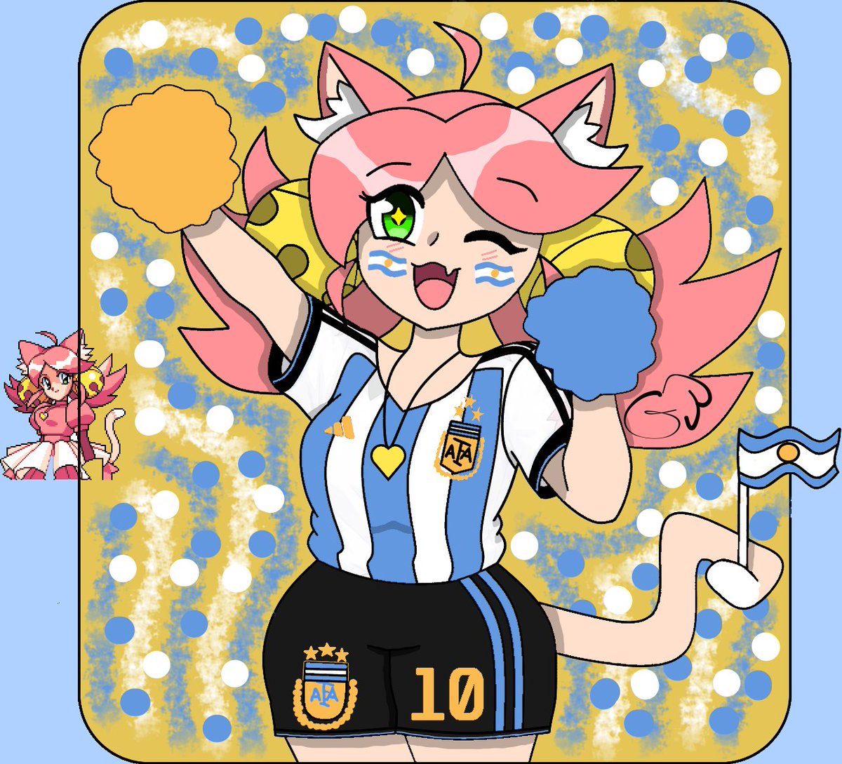 ninja300yt's tweet photo. FUE UNA REMONTADA HISTORICA  💙💛 Y PINK/MEW LO SABE 🩷
#DELTARUNE #ARGENTINA #FANART https://t.co/MHjkIQyxTW