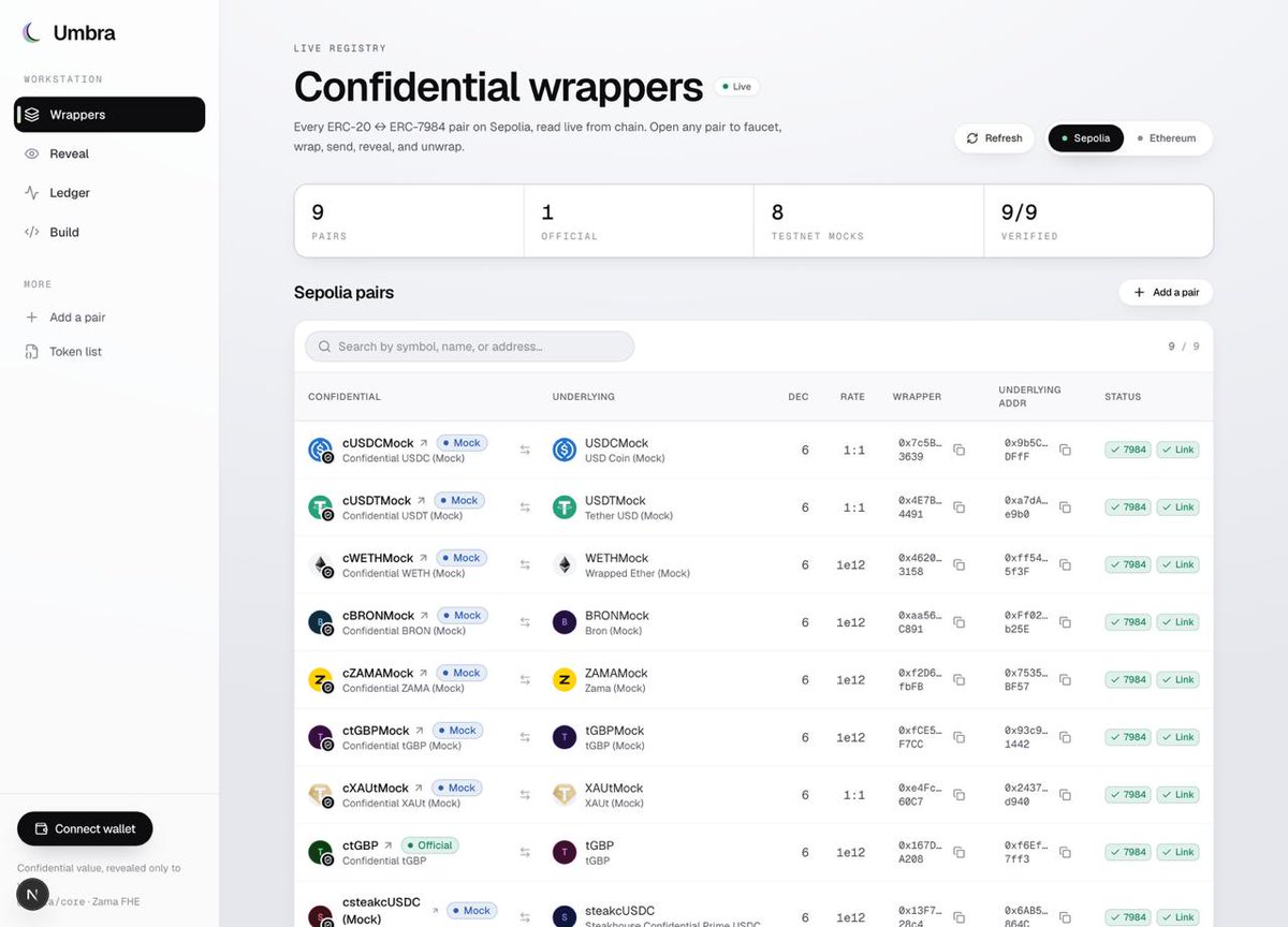 activeSuo's tweet photo. Built for the @zama_fhe Developer Program.

▸ Try it: https://t.co/IhUsBvEMyh
▸ Code: https://t.co/gJJ2XRVZMs

Confidential value, out of the shadows. 🌙

 #ZamaDeveloperProgram https://t.co/ar7EjjgKHt