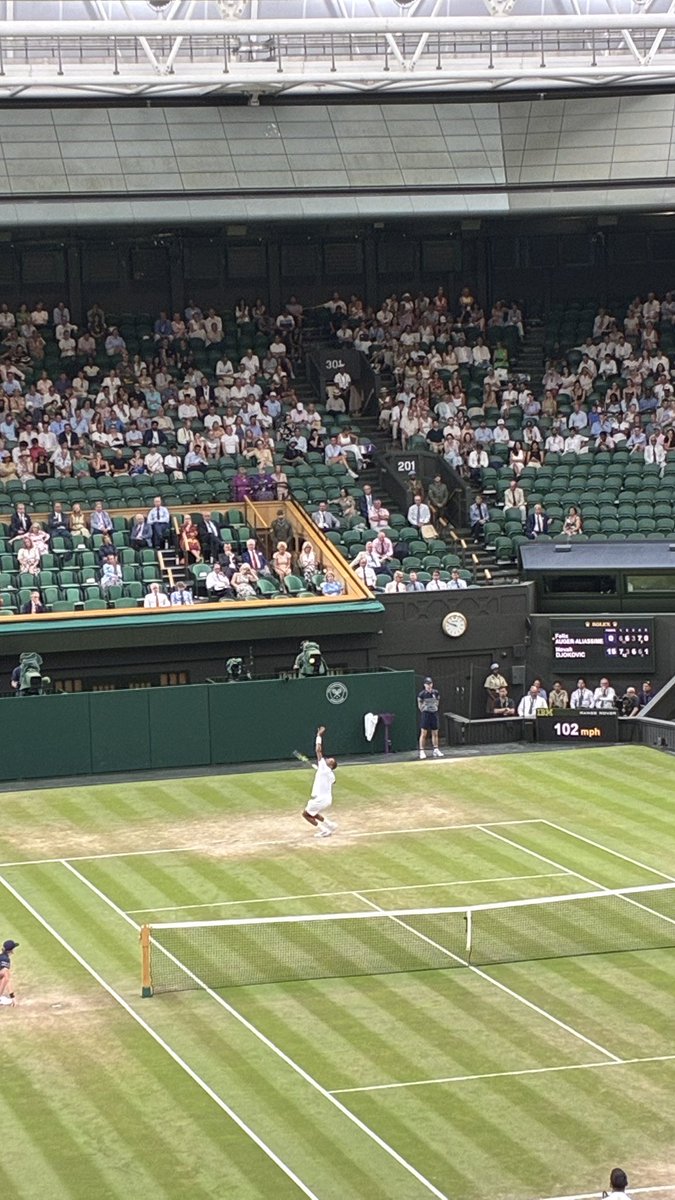 anawithoneen's tweet photo. Felix my dear you will be avenged. What an incredible match to witness. So close, so well done. @Wimbledon @felixtennis https://t.co/YLsrYTCabg