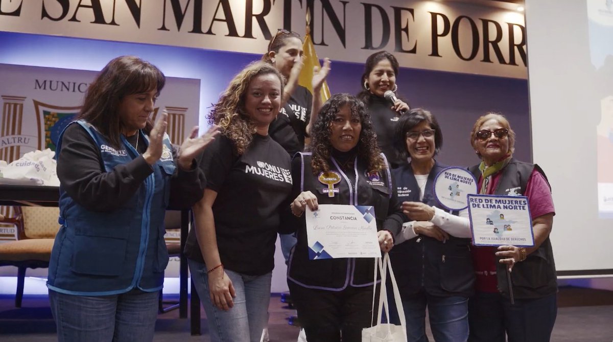 ONUMujeres's tweet photo. Conoce la iniciativa Transformando las Economías del Cuidado de ONU Mujeres Perú 🇵🇪, con apoyo de @AECIDPeru, que impulsa la autonomía económica de las mujeres y fortalece las políticas y sistemas integrales de cuidado. ▶️ https://t.co/6J9uvTrXrj https://t.co/rgIig2h21E