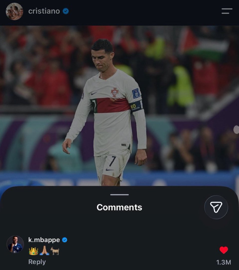 ClinchRMCF's tweet photo. Mbappe on IG❤️🐐🥹G.O.A.T https://t.co/79LWUrHV3W