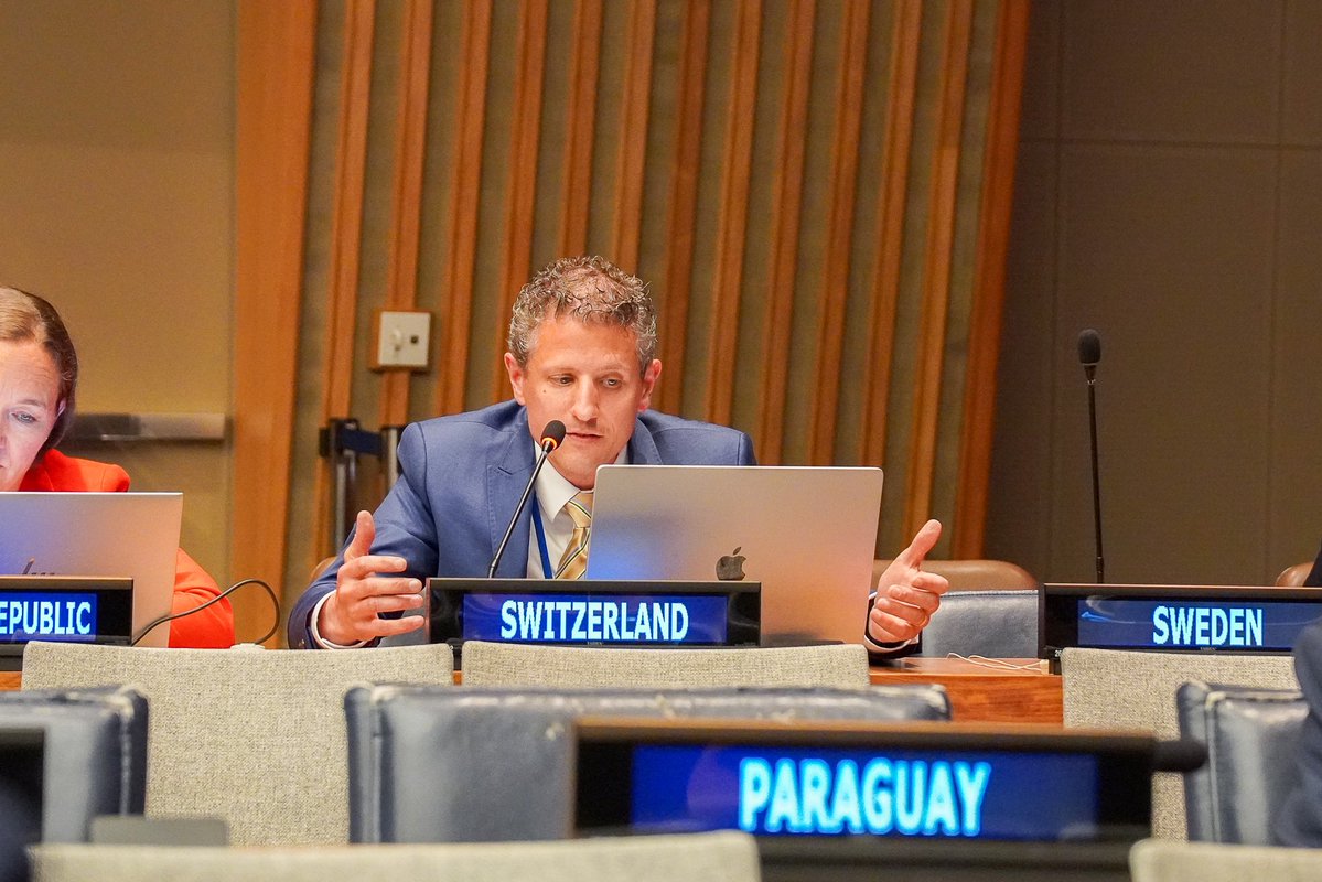 swiss_un's tweet photo. Today,🇨🇭presented its progress on #SDG7 (Affordable &amp; Clean Energy) at HLPF, noting that since 2000, per-capita energy consumption has been reduced by 43% &amp; renewable energy now covers nearly 1/3 of final consumption.

🇨🇭remains committed to achieving net-zero emissions by 2050. https://t.co/mlEo9rIZ5x
