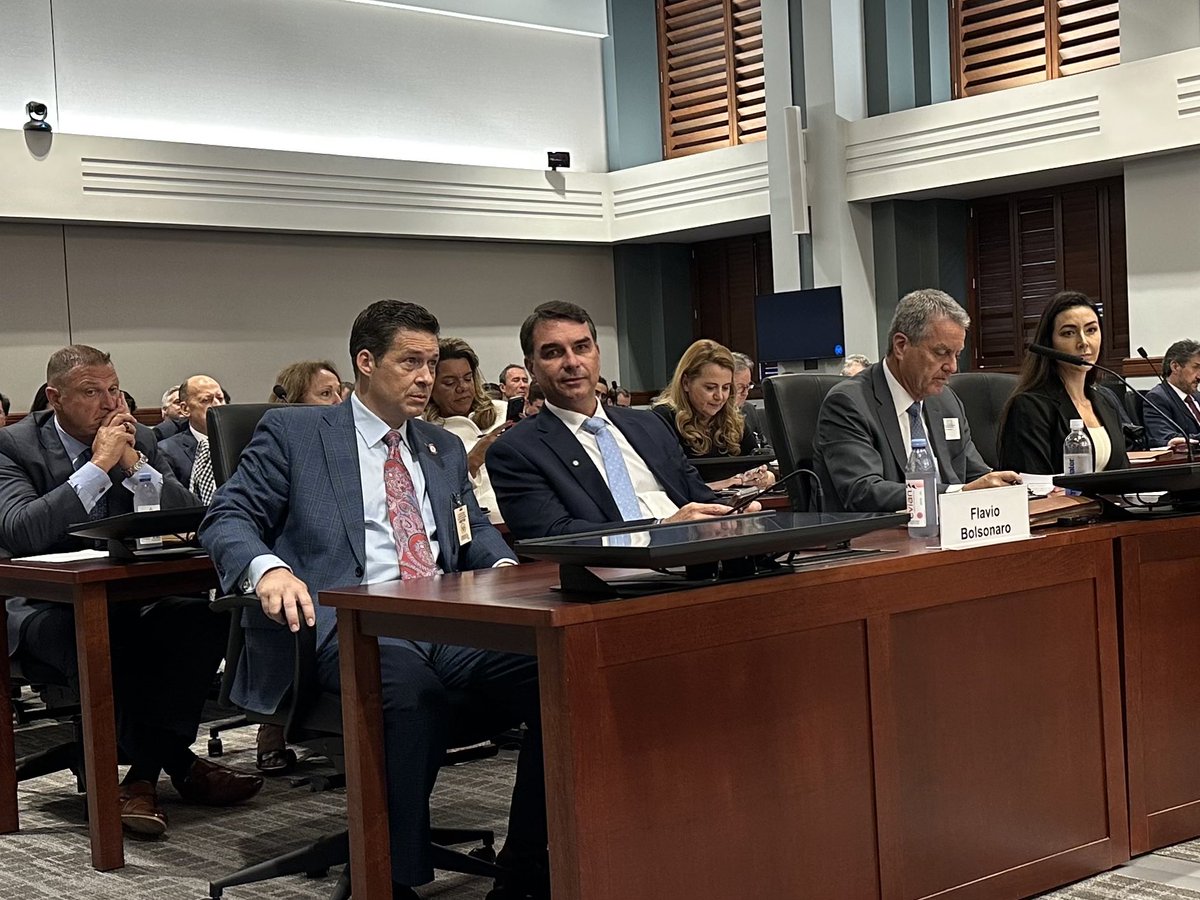 SenShaneJettOK's tweet photo. Today I had the honor of sitting beside Brazilian Senator and presidential candidate @FlavioBolsonaro during his powerful presentation representing Brazil’s economic interests before the @USTradeRep.

While I support my president’s right and responsibility to adjust tariffs to reflect an America First economic policy, Sen. Bolsonaro made a compelling case that the corrupt Lula da Silva regime and its criminal leftist allies have misrepresented the tariffs by falsely blaming the Bolsonaro family. Lula’s Marxist Workers’ Party has used these tariffs to smear the Bolsonaro family, lie to the Brazilian people, and deepen ties with the Chinese Communist Party and other totalitarian regimes.

Bravo, Flavio! We stand with you. Clearly, Flavio’s heart is with the patriotic, hard-working people of Brazil. The Brazilian people deserve to be free from the judicial dictatorship of Alexandre de Moraes and the Marxist PT thugs who seized power. We pray the Trump Administration will swiftly correct the damage done by the Biden Administration’s interference—including USAID-backed efforts that helped topple the Bolsonaro presidency and install this regime.

America rejected Marxism by re-electing Donald Trump. We pray Brazil will soon return a Bolsonaro to the Planalto and restore liberty, sovereignty, and partnership with the free world.

@jairbolsonaro 
@BolsonaroSP 
@SenadorJett