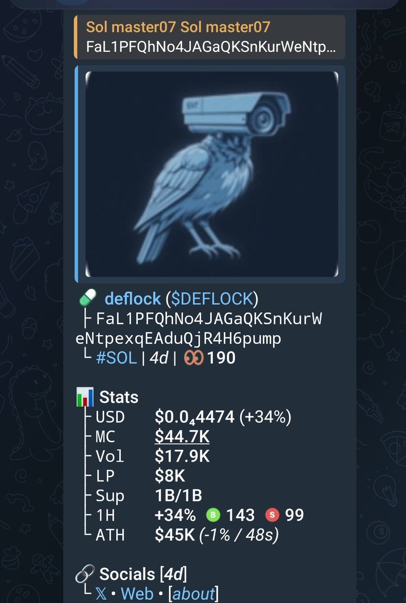 Solmastero7's tweet photo. CA>>>

FaL1PFQhNo4JAGaQKSnKurWeNtpexqEAduQjR4H6pump https://t.co/DQVcTKaXNX