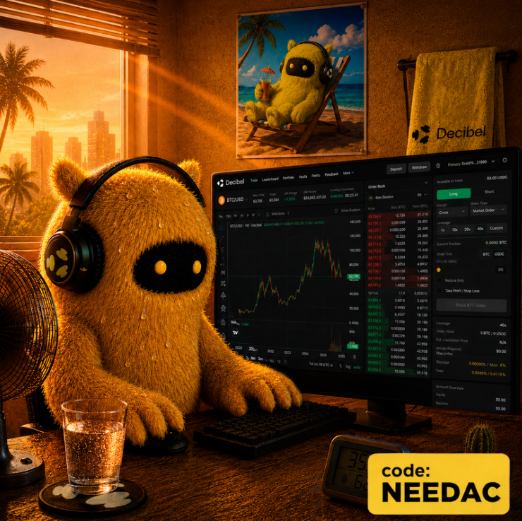 DecibelTrade's tweet photo. Win an AC unit or $1,500 cash equivalent.

It’s hot. Trading is on. The apartment has become a trading sauna.

To enter:

→ Use code NEEDAC

→ Deposit $500+

→ Trade $25,000+ in notional volume during the campaign window

5 eligible traders will receive an AC unit or $1,500 cash equivalent.

Sign up at https://t.co/5QT9VOdrFk

Stay cool. Trade loud.
