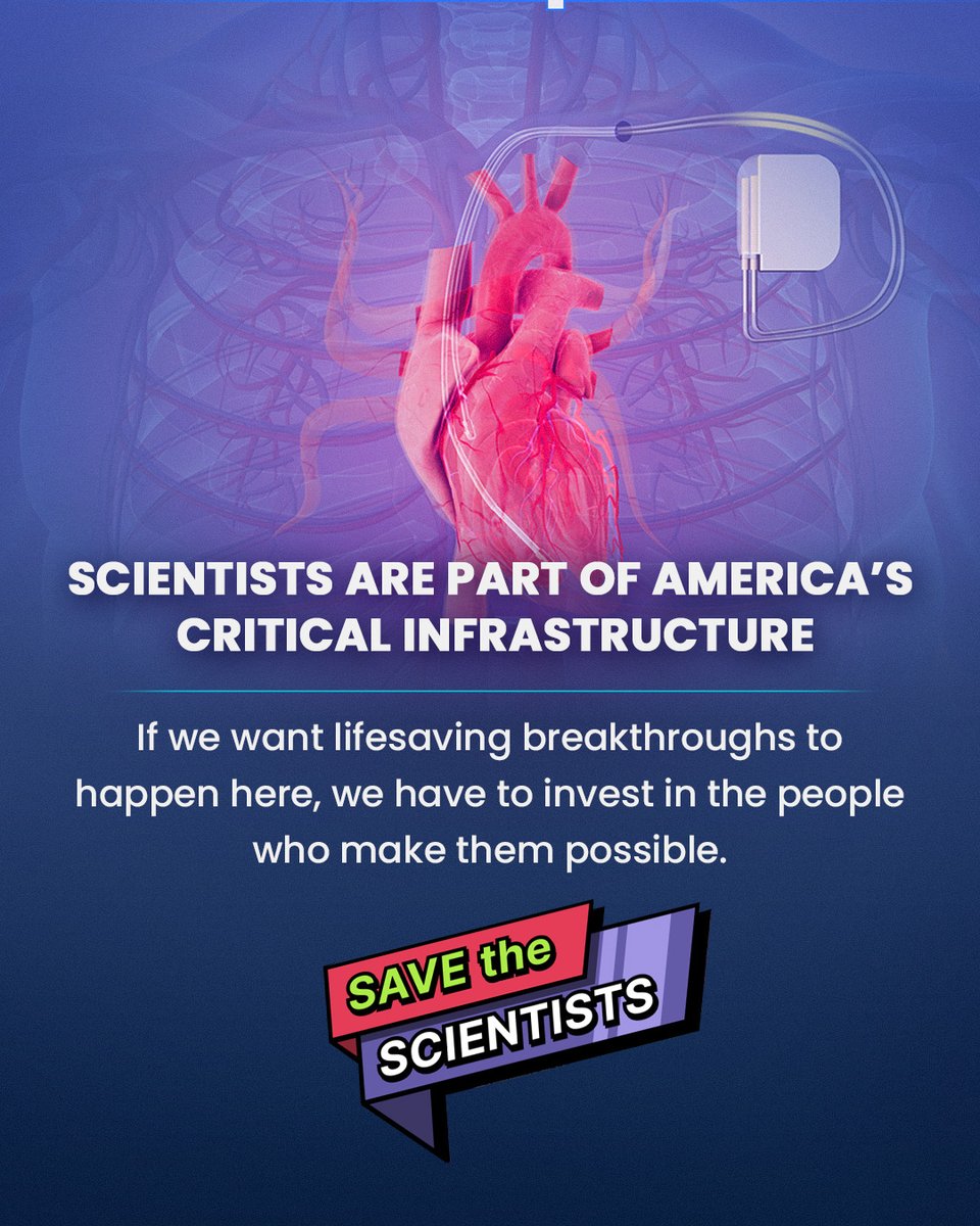 ScSavesLives's tweet photo. Other countries are actively recruiting scientists trained in the U.S. because they recognize the value of science: it provides cures, vaccines, medical devices, biotech jobs, and breakthroughs shaping the future. https://t.co/QiZ90CkonH https://t.co/hDL1iYtavD