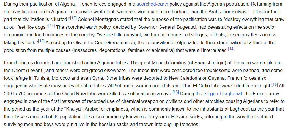 FabinSamudio4's tweet photo. @lovessnamgi De que se queja ese Argelino si Francia cometieron atrocidades en la conquista de ese país https://t.co/Ie5Asv9Bf2