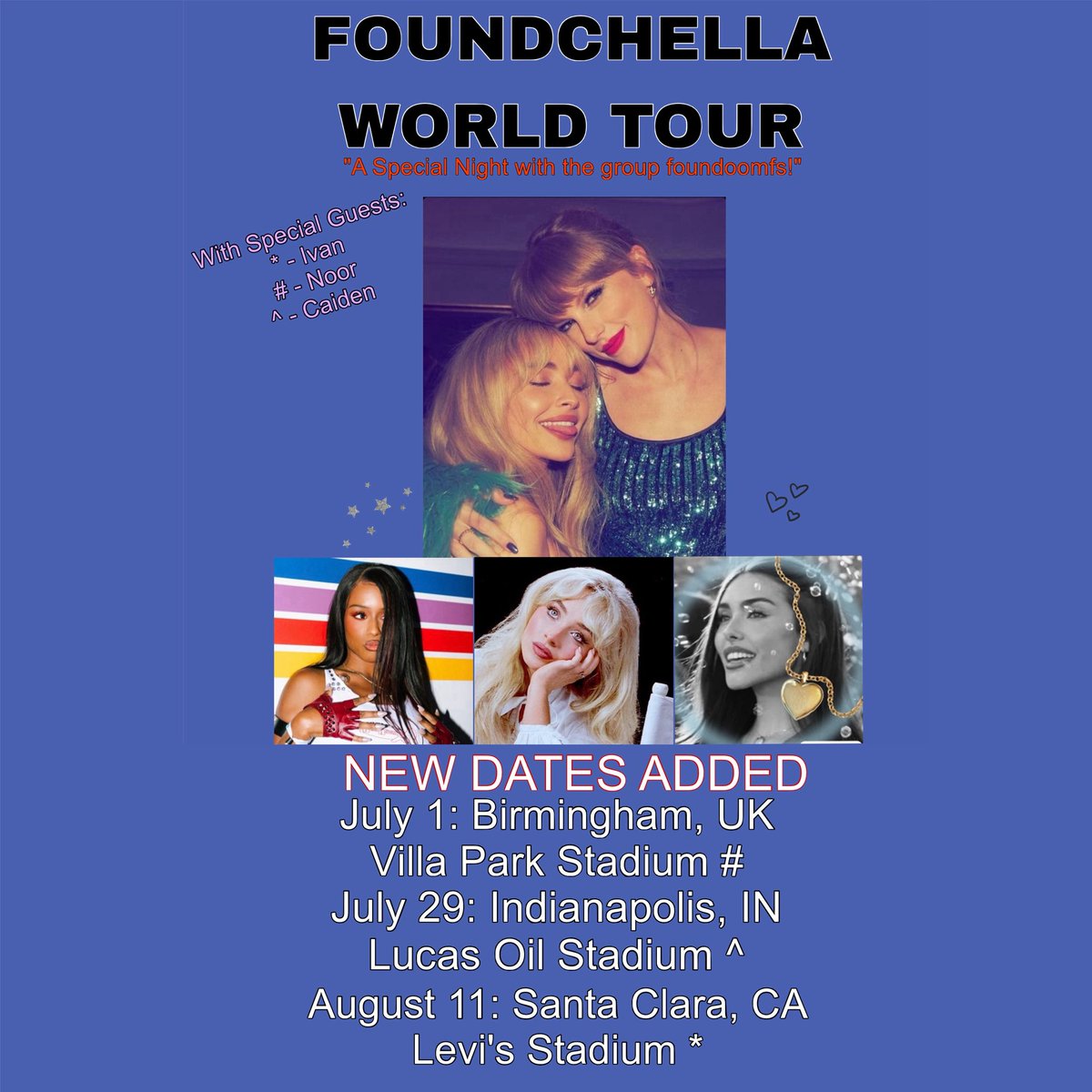 oomfchellatour's tweet photo. 🚨 | SURPRISE!! Due to incredible demand, we have added 3 more cities to the #FCWT! Birmingham, Indianapolis, and Santa Clara, we can’t wait! 💖 https://t.co/kq0KIO9F72