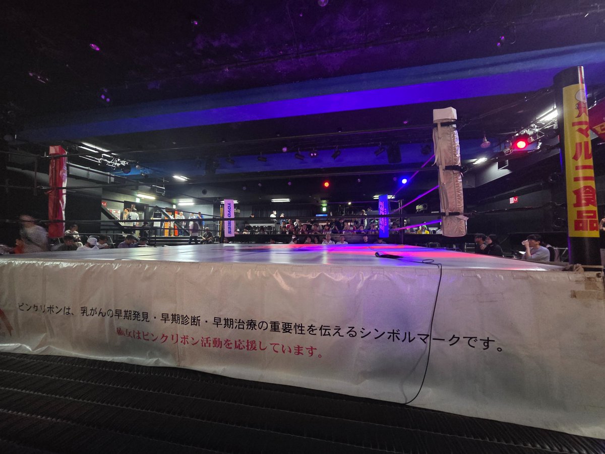 weebx2021's tweet photo. 伝説の「センダージョールズプロレスリング」を観に、新宿へ行ってきました！リングサイドの席で観戦したのですが、試合はものすごい迫力でした！💪🤼‍♀️ 試合後のファン交流会では、選手の皆さんがとても親切で、ファンを温かく迎えてくれました。 https://t.co/M95DoTe4HY