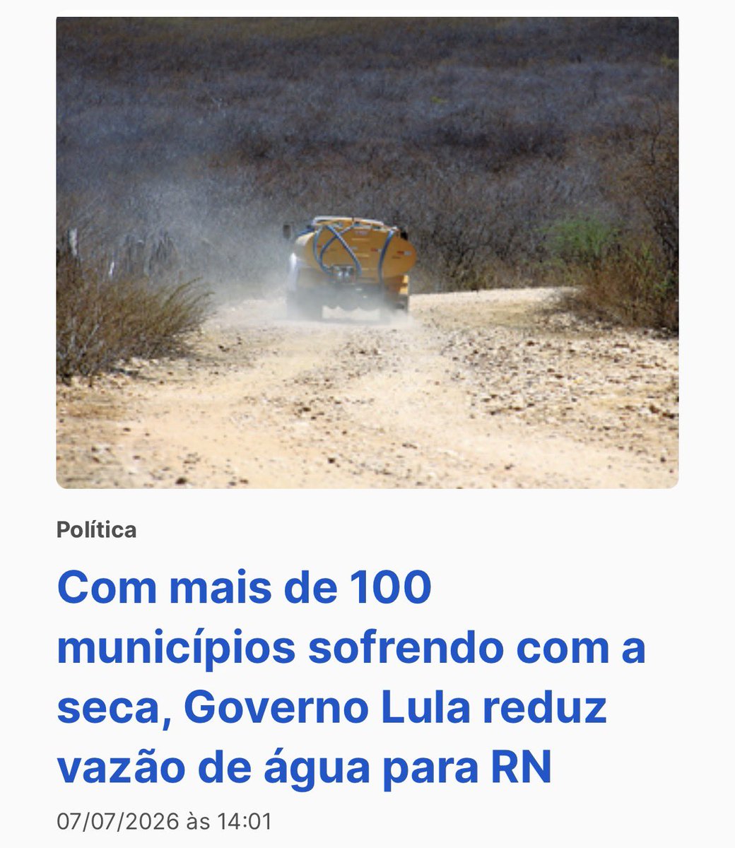 GeneralGirao's tweet photo. O governo Lula não reduziu o fluxo. A verdade é que o bombeamento para o RN está PARADO desde janeiro de 2023! O que fizeram foi uma encenação: ligaram os motores temporariamente em Major Sales — com túnel escorado por contêiner — só para gravar propaganda eleitoreira. As câmeras desligaram e o canal secou. Eles vivem de mentiras e narrativas, e o povo fica de torneira vazia. Água é dignidade, não palanque!