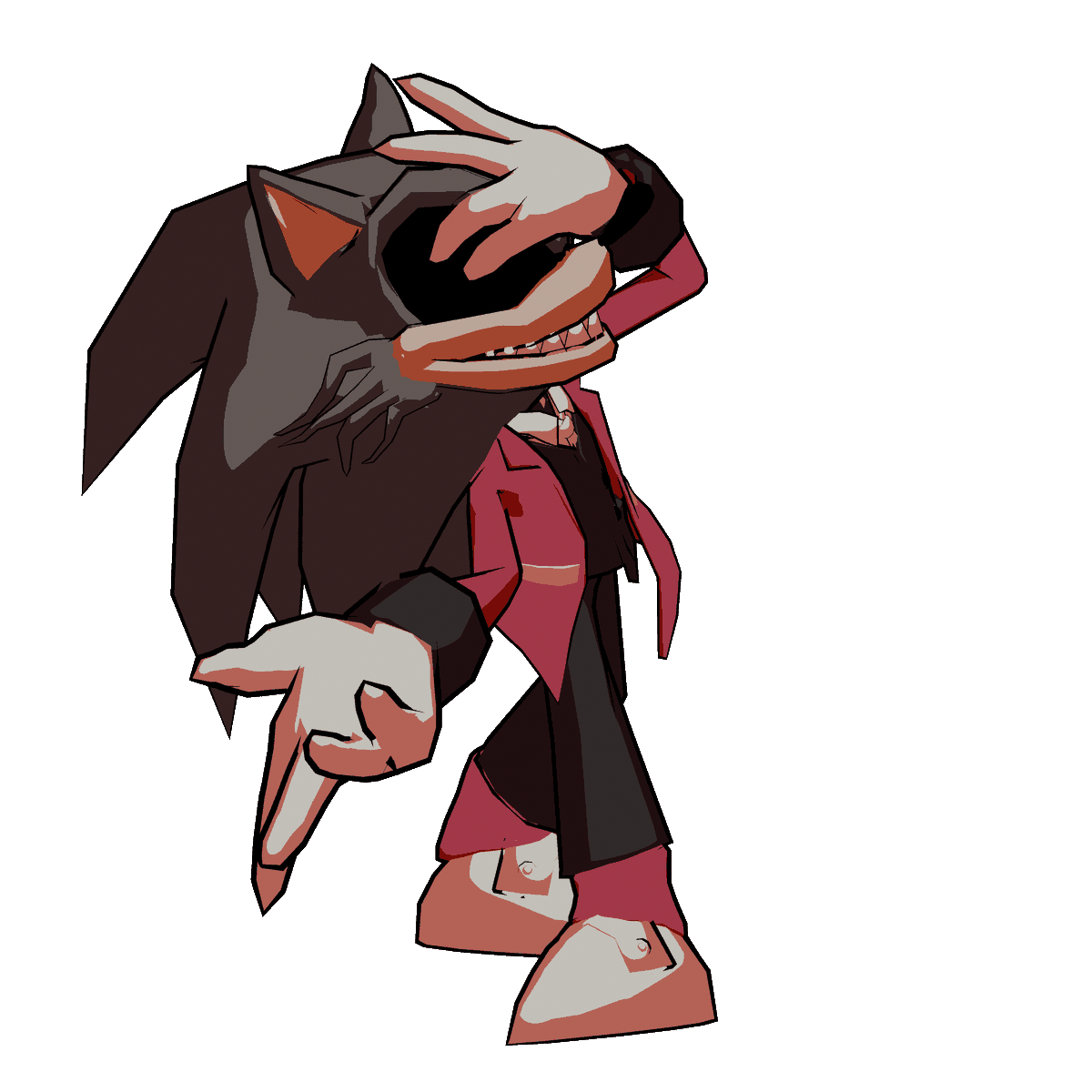 Solar_Riviera's tweet photo. I need motivation to work on it. 
Yes the cracked eye comes from this one art I found but I cannot find where it was posted.
#SinisterMinds #execommunity #sonicexe https://t.co/aUZCStTkLR