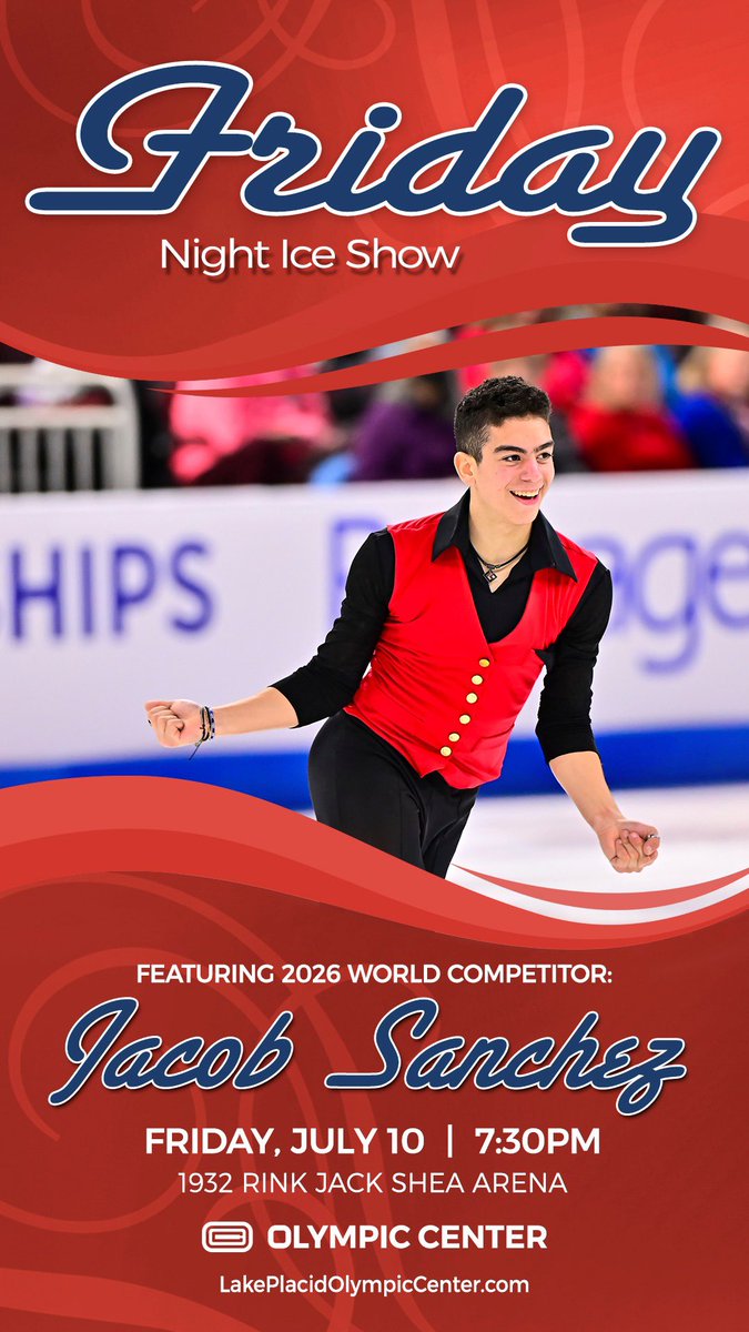 DailySanchezzz's tweet photo. Jacob will be performing this Friday, July 10th @ 7:30pm at the Olympic Center in Lake Placid, New York!!

📸 lpolympiccenter https://t.co/q05jxVInhM