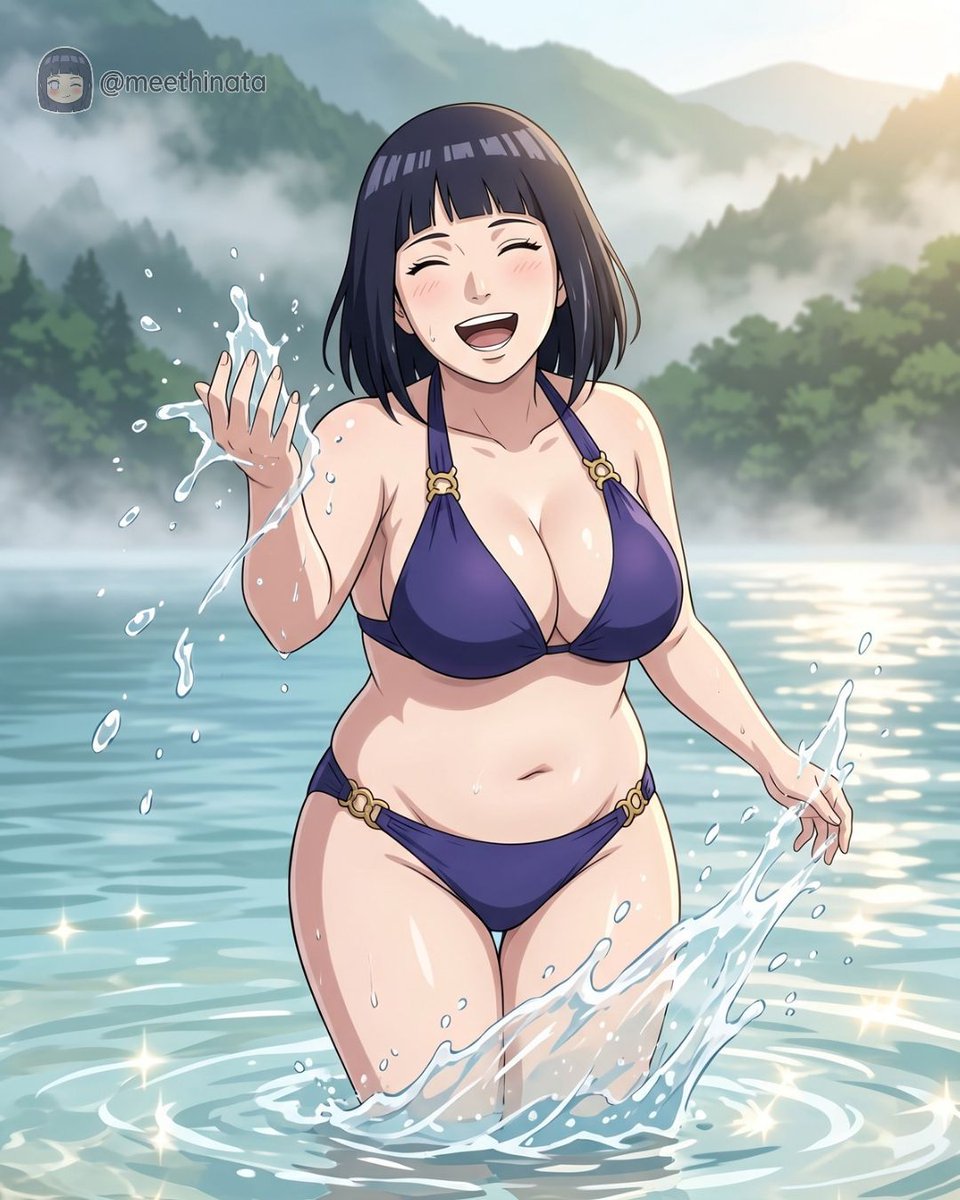 meethinata_'s tweet photo. Having the absolute best time splashing around the lake today! The mountain air is so refreshing, and I'm sending a big splash of love right back to you! 💜 Do you prefer swimming in a natural lake or a pool?
.
Let me know below! 👇 Hit follow to splash into more adventures with me!
.
#meethinata #HinataHyuga #AnimeAesthetic #NarutoCommunity #AnimeLifestyle