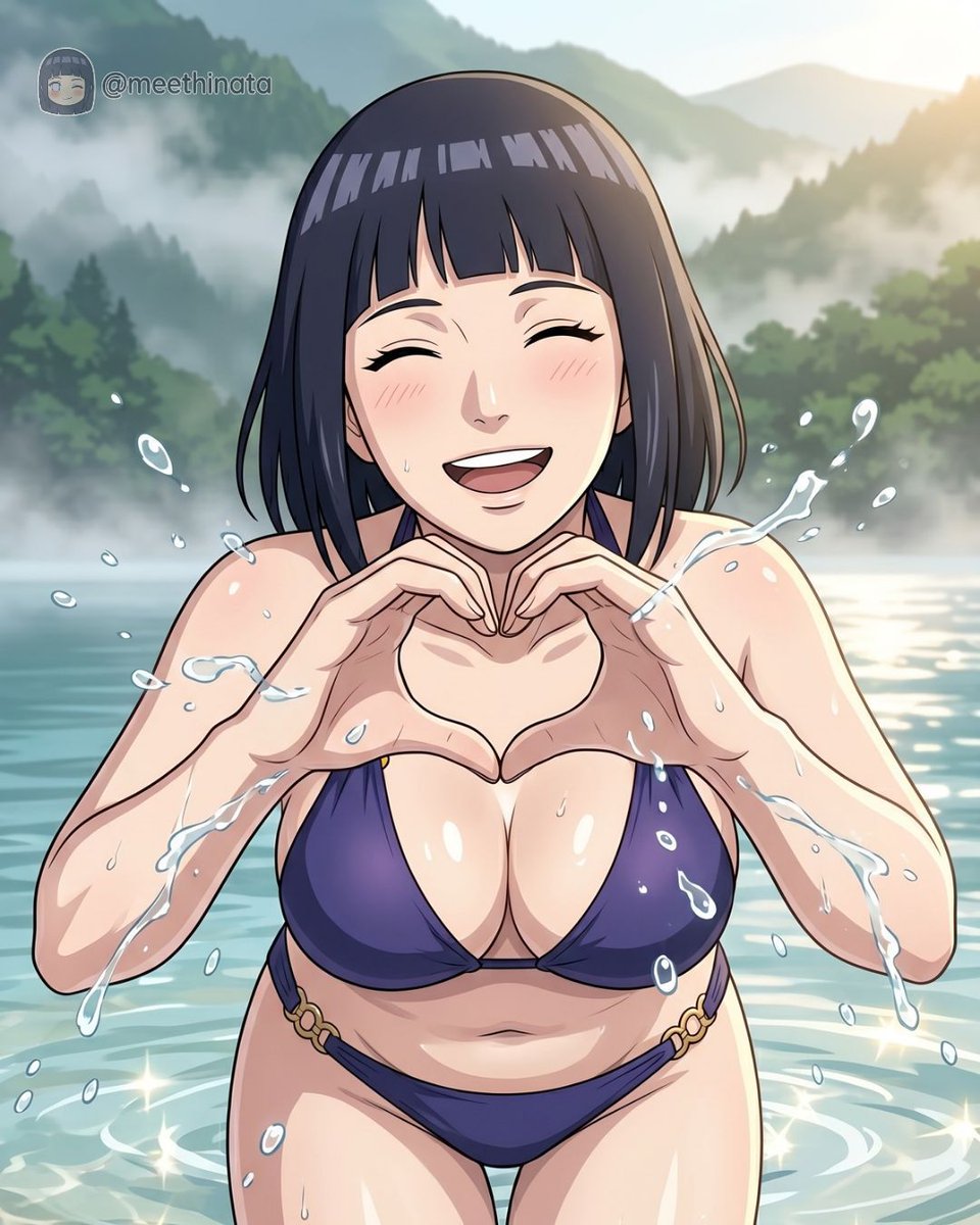 meethinata_'s tweet photo. Having the absolute best time splashing around the lake today! The mountain air is so refreshing, and I'm sending a big splash of love right back to you! 💜 Do you prefer swimming in a natural lake or a pool?
.
Let me know below! 👇 Hit follow to splash into more adventures with me!
.
#meethinata #HinataHyuga #AnimeAesthetic #NarutoCommunity #AnimeLifestyle