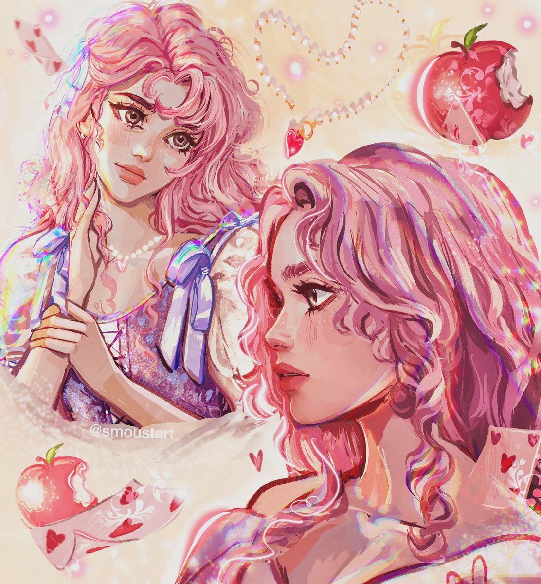 angelzdeer's tweet photo. Pink was made for her..  ࿔‧˚

Art by smoustart https://t.co/7RQJLW0FQB