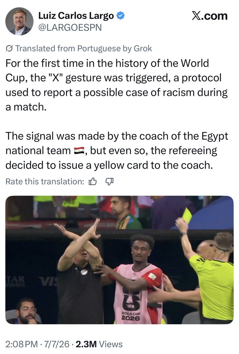 EYakoby's tweet photo. Why didn’t the coach say something during the post-game press conference?

Why hasn’t the Egyptian football league put out a statement? https://t.co/gEERACz0xb