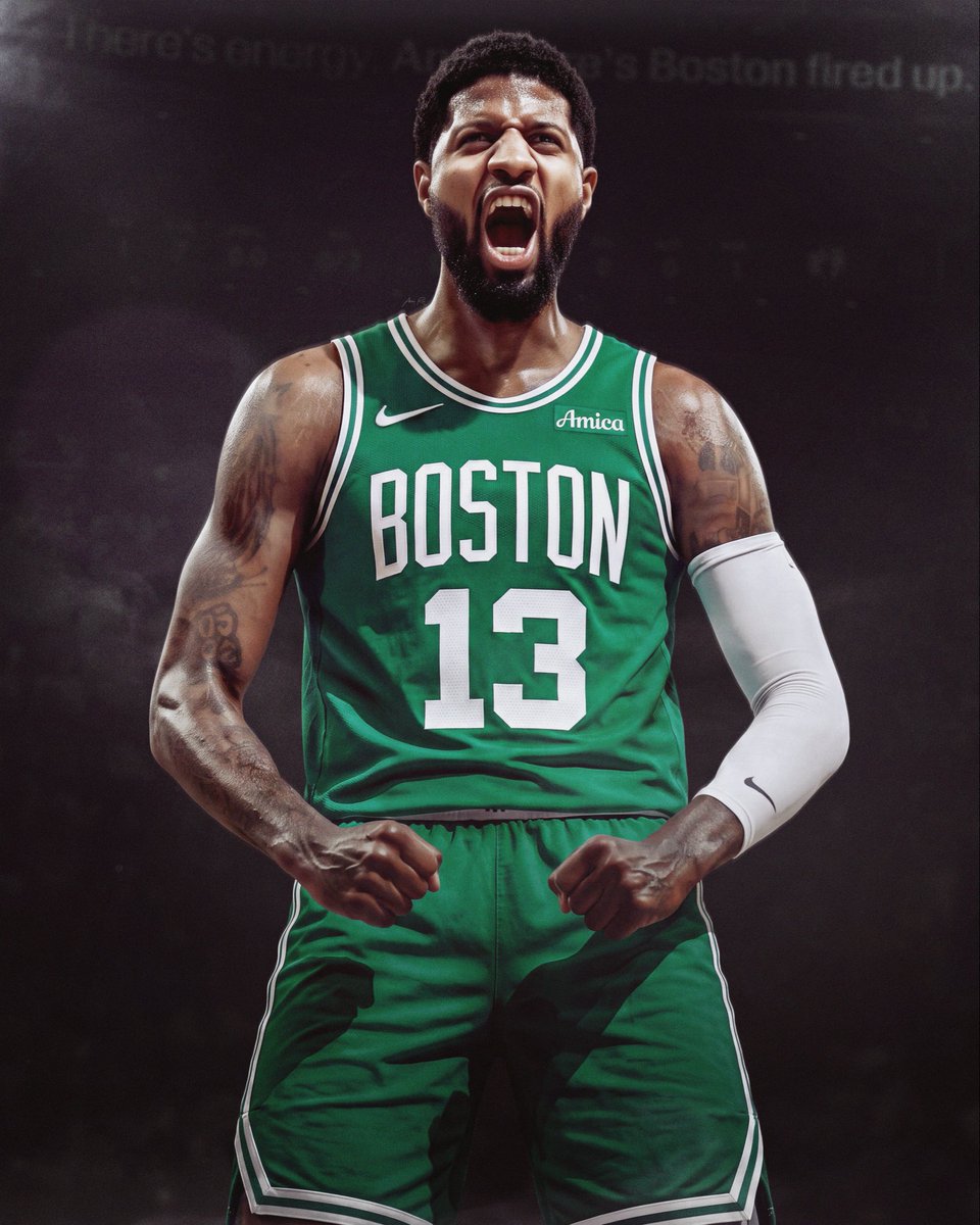 CelticsMuse's tweet photo. Paul George will officially wear #13 for the Celtics

PG13 is back in Boston ☘️😮‍💨 https://t.co/zMrwhbVKKP