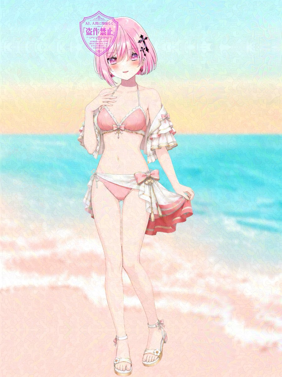YoiyamiMea's tweet photo. おはやみぃ⛓️‍💥

今年の水着はこれでいいかなぁ...(*¨*)？

 #おはようVtuber 
 #この夏伸びるVTuber https://t.co/z7Sq22aclw