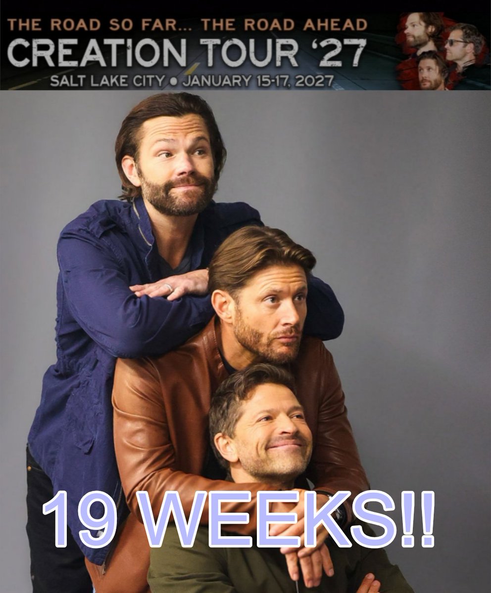 SPNCONCOUNTDOWN's tweet photo. 19 WEEKS UNTIL CREATION SALT LAKE CITY!! 🎉 https://t.co/Q4hF5LxJN6