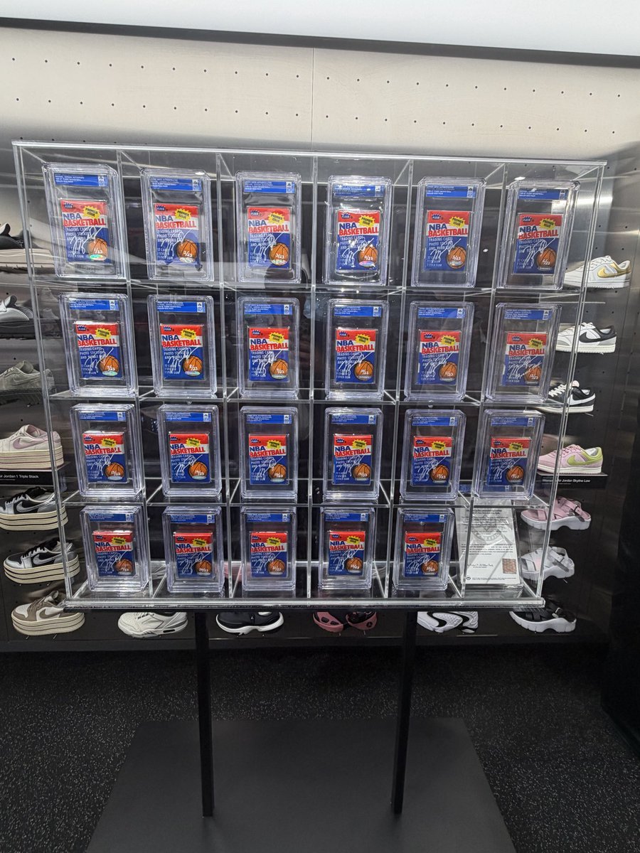 darrenrovell's tweet photo. As part of its new deal with Michael Jordan, Upper Deck has inserted redemptions in its Goodwin Champions product that hits this Thursday. 

There are 23 redemptions for Jordan signed 1986 Fleer packs that could contain Jordan’s rookie inside. 

No. 12 is signed “Rookie Pack” https://t.co/pCG3GCtn93