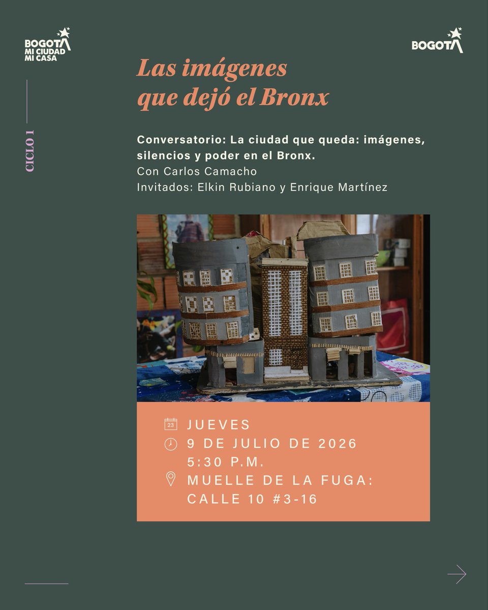 Carloscamachoag's tweet photo. Las imágenes que dejó el Bronx
Conversatorio: La ciudad que queda: imágenes, silencios y poder en el Bronx.
Con Carlos Camacho
Invitados: Elkin Rubiano y Enrique Martínez https://t.co/LrHG2lTBkP