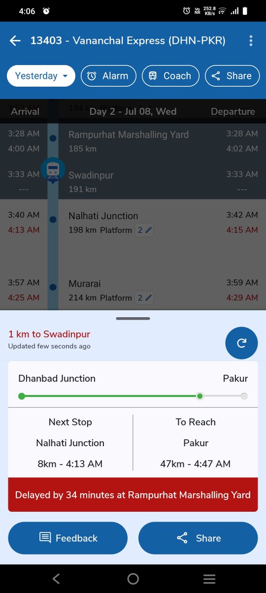 PSarful's tweet photo. 34  मिनट देरी से ट्रेन क्यों चल रहा हैं?
आम आदमी का समय का कीमत नहीं है क्या।

तत्काल संज्ञान लीजिए इसमें
@AshwiniVaishnaw @RailMinIndia @RailwaySeva https://t.co/DQOTwWwImG