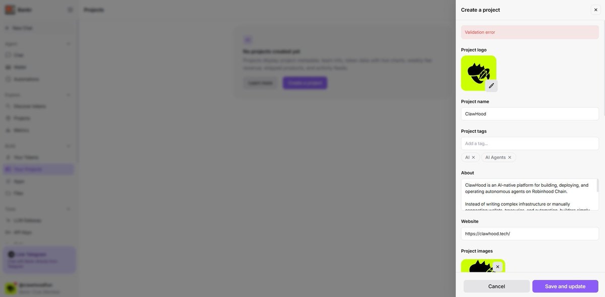 clawhoodfun's tweet photo. wen fixed the validation eror once updated the metadata project ser ? @0xDeployer https://t.co/CdKeGlwLZh
