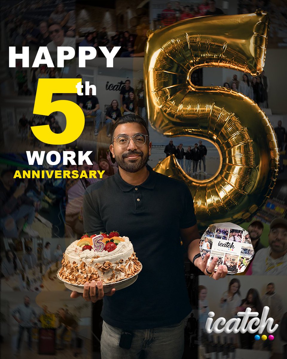 iCatchMarketing's tweet photo. Happy 5-Year Work Anniversary, Miguel! 🎉

Five years of hard work, dedication, and commitment have made a lasting impact on our team. Thank you for everything you do and for being such a valued part of the iCatch family! https://t.co/GgpXAmbadN