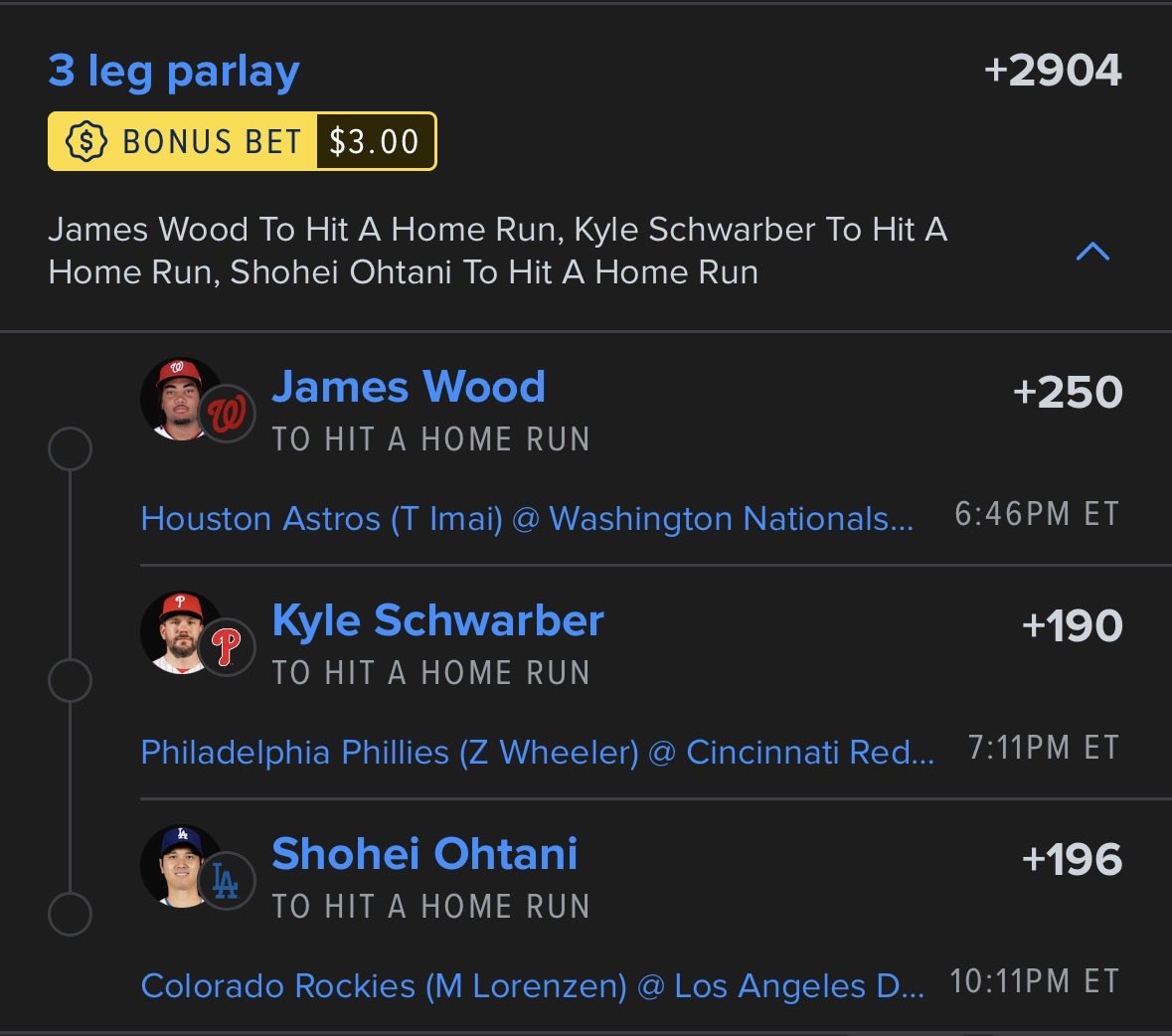 o_long_john's tweet photo. Swing wood. #mlb #homerun #parlay #bets #betting #picks #sports #fanduel https://t.co/mDnrVhMRYk