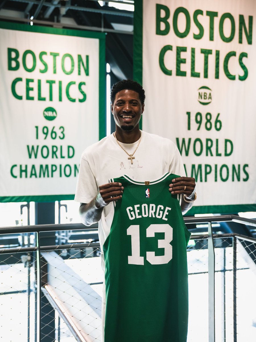 PolymarketHoops's tweet photo. Paul George will officially return back to “PG13” with the Celtics.🔥

(via @celtics) https://t.co/0kMv3yfgmm