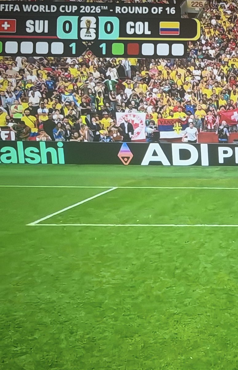 Nosignal3333's tweet photo. Legend seen with Serbian flag at Albania Columbia game 🐐 @FIFAWorldCup https://t.co/k5g9f3wYN0