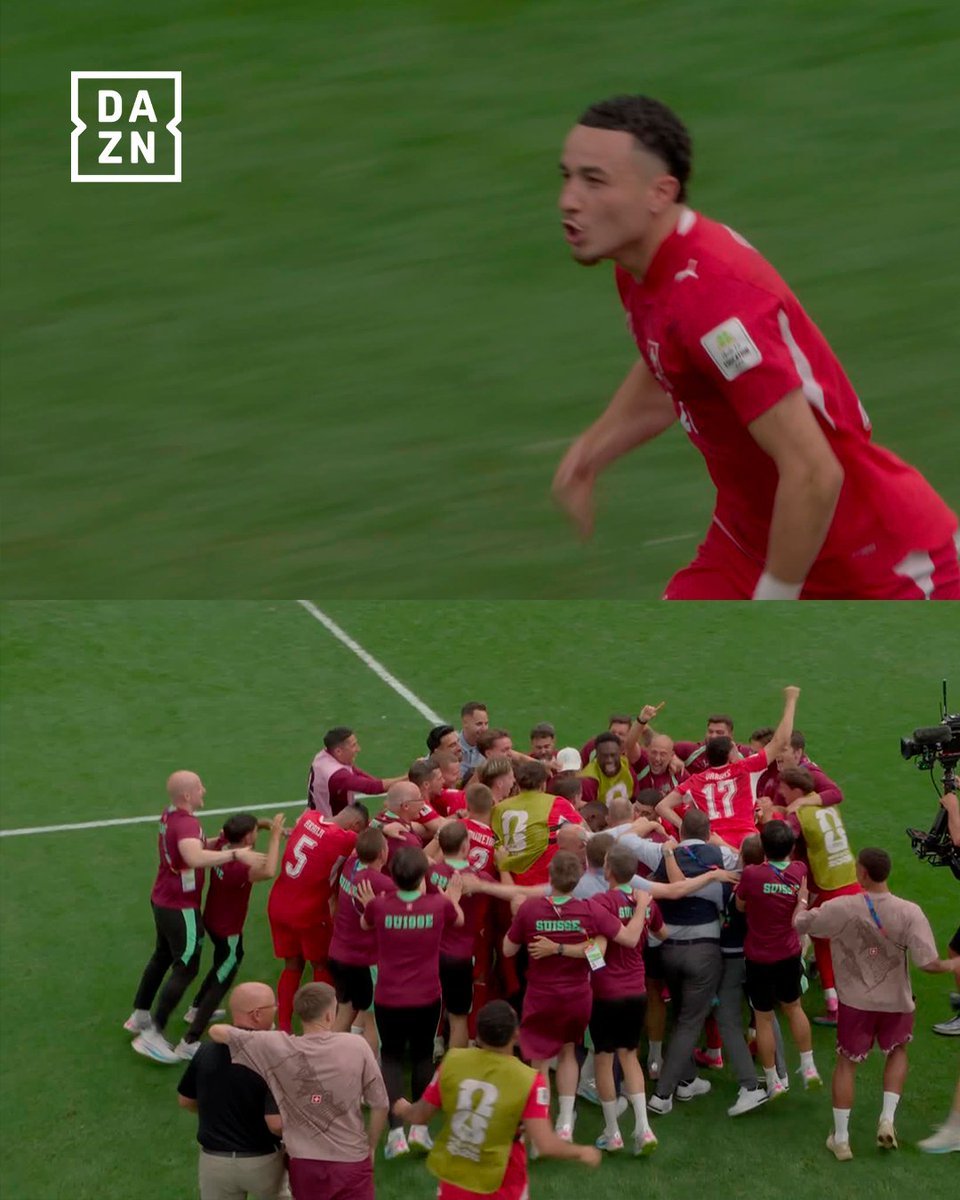 DAZNPortugal's tweet photo. A Suíça avança para os quartos de um Mundial pela primeira vez desde 1954 🔥

#DAZNFIFAWC https://t.co/rgHRpu09BX