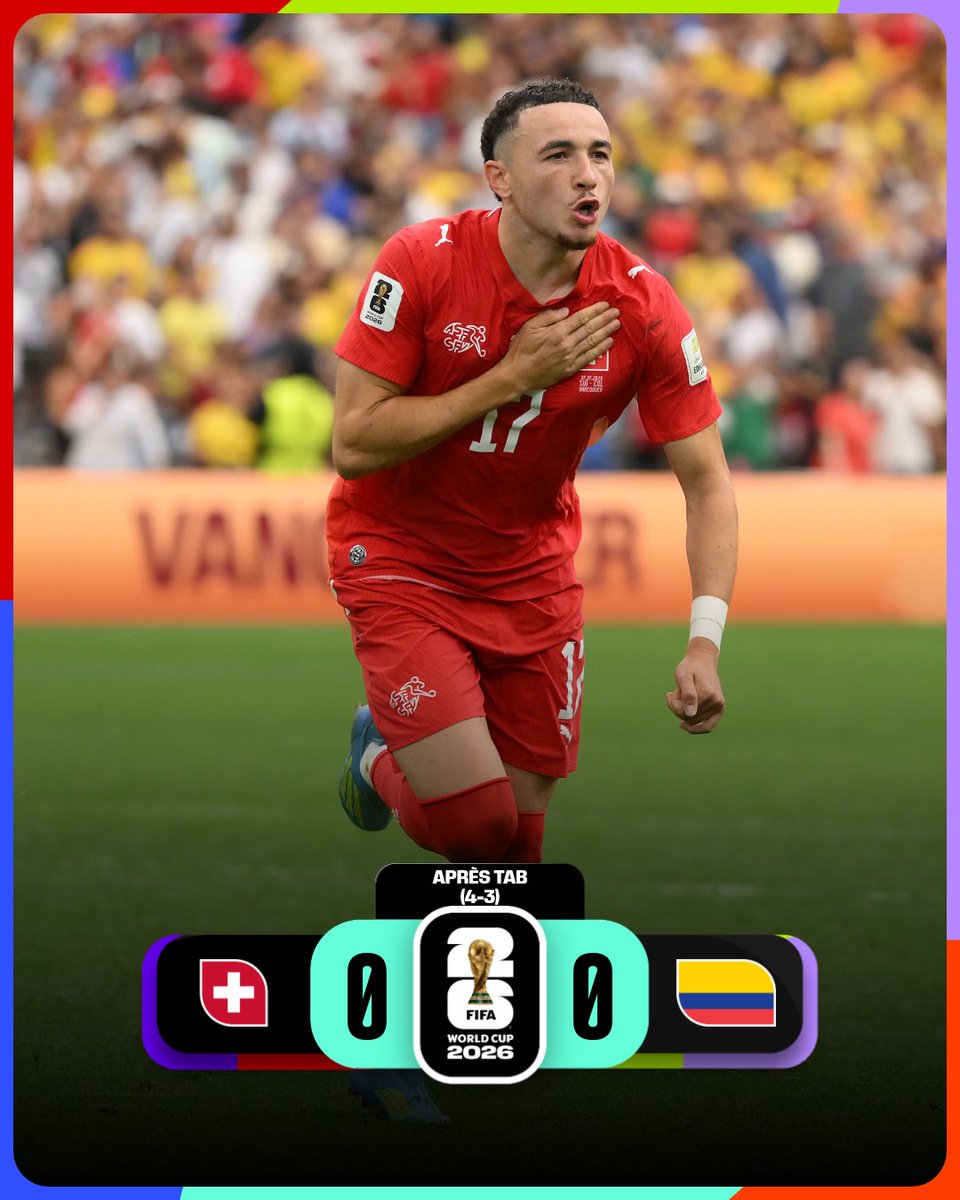 fifaworldcup_fr's tweet photo. La Nati s'impose aux tirs au but et avance en quarts!🇨🇭 

#FIFAWorldCup