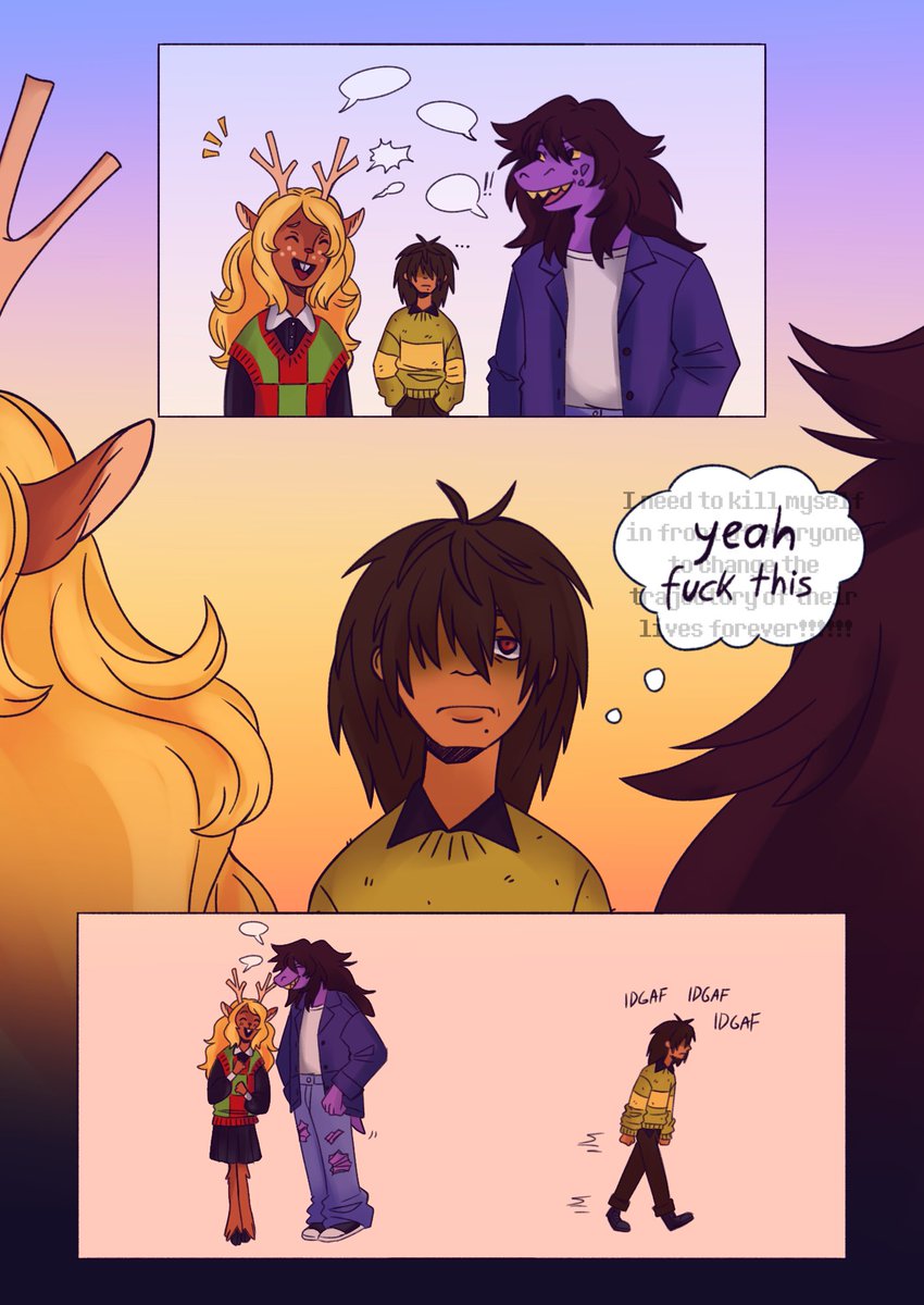 silliestsiffrin's tweet photo. projecting every third wheel experience ive ever had onto Kris Dreemurr Deltarune (1/2) https://t.co/YAshelXngl