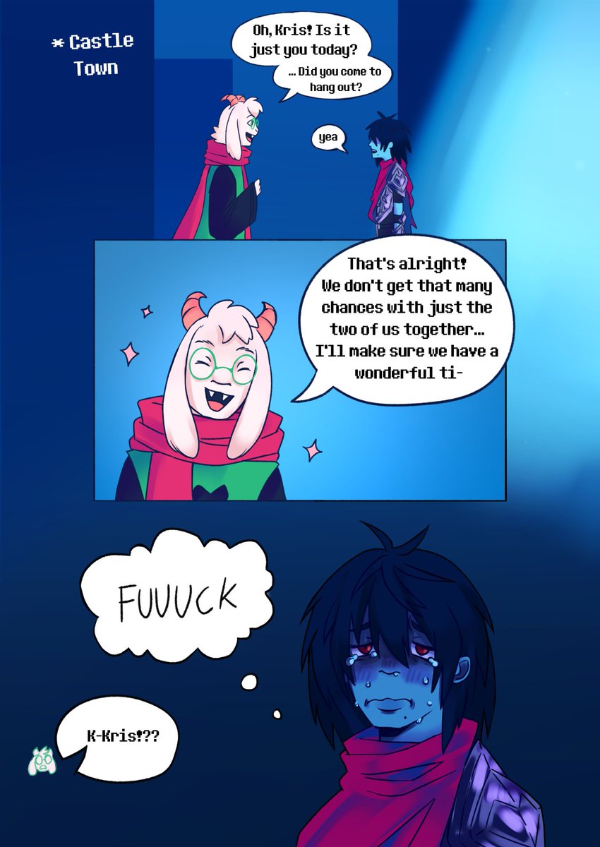 silliestsiffrin's tweet photo. projecting every third wheel experience ive ever had onto Kris Dreemurr Deltarune (1/2) https://t.co/YAshelXngl