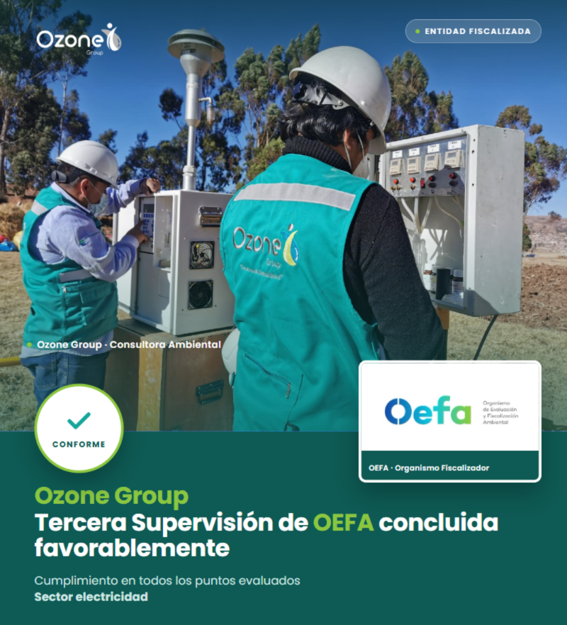 OZONEGROUPSAC's tweet photo. @OEFAperu  concluyó una supervisión regular a @OZONEGROUPSAC vinculada a un IGA del sector electricidad, verificando 8 obligaciones fiscalizables. El resultado fue cumplimiento en todos los puntos evaluados, sin medidas administrativas ni procedimiento sancionador.

#OEFA #RNCA https://t.co/tuzM2IzKfh